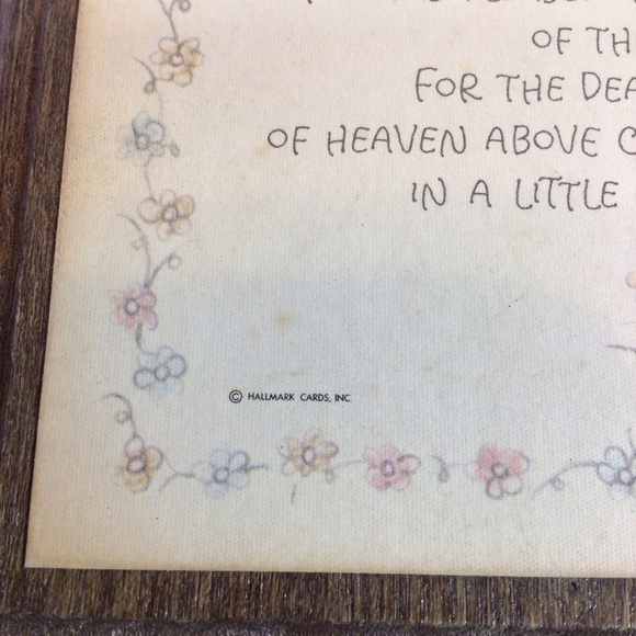 Vintage Hallmark Why God Made Little Girls Wooden Wall Art - Picture 3 of 6